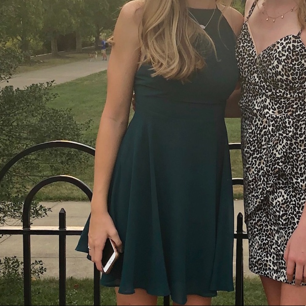 Lulus xs dark green dress